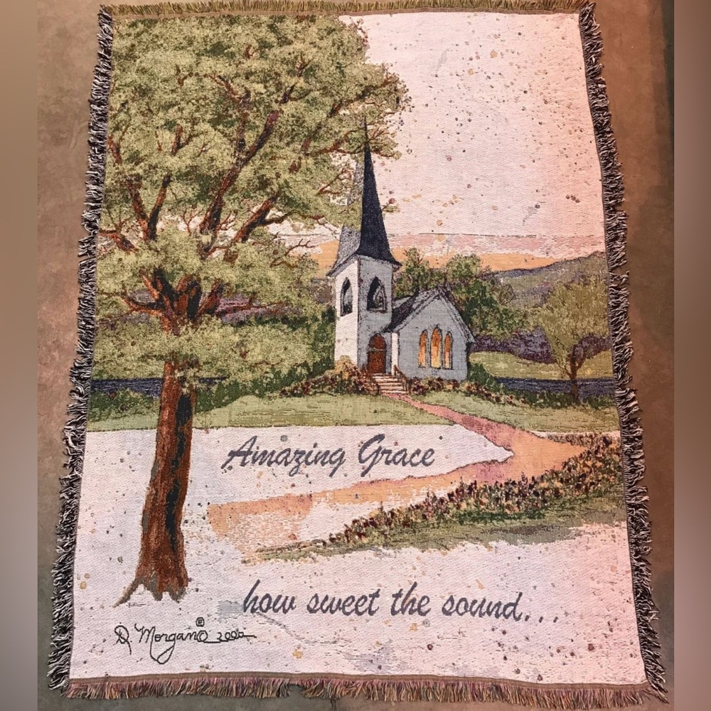 Vintage amazing grace throw 67 inches